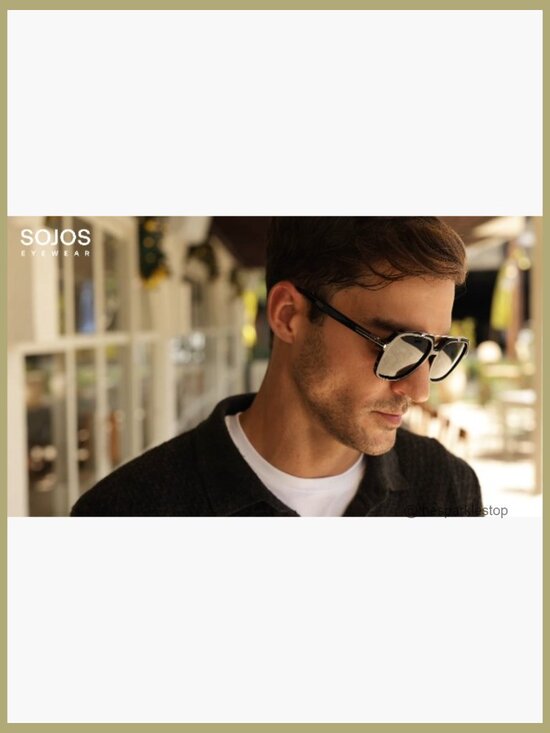Polarized Aviator Sunglasses with UV400 Protection, Square Frame main image 6